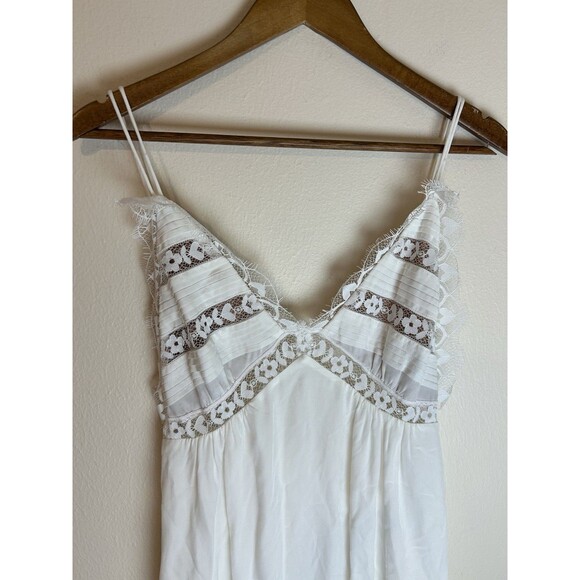 For Love and Lemons Lovebird Maxi Gown Dress Slip Lace White Small Bridal - Picture 5 of 10